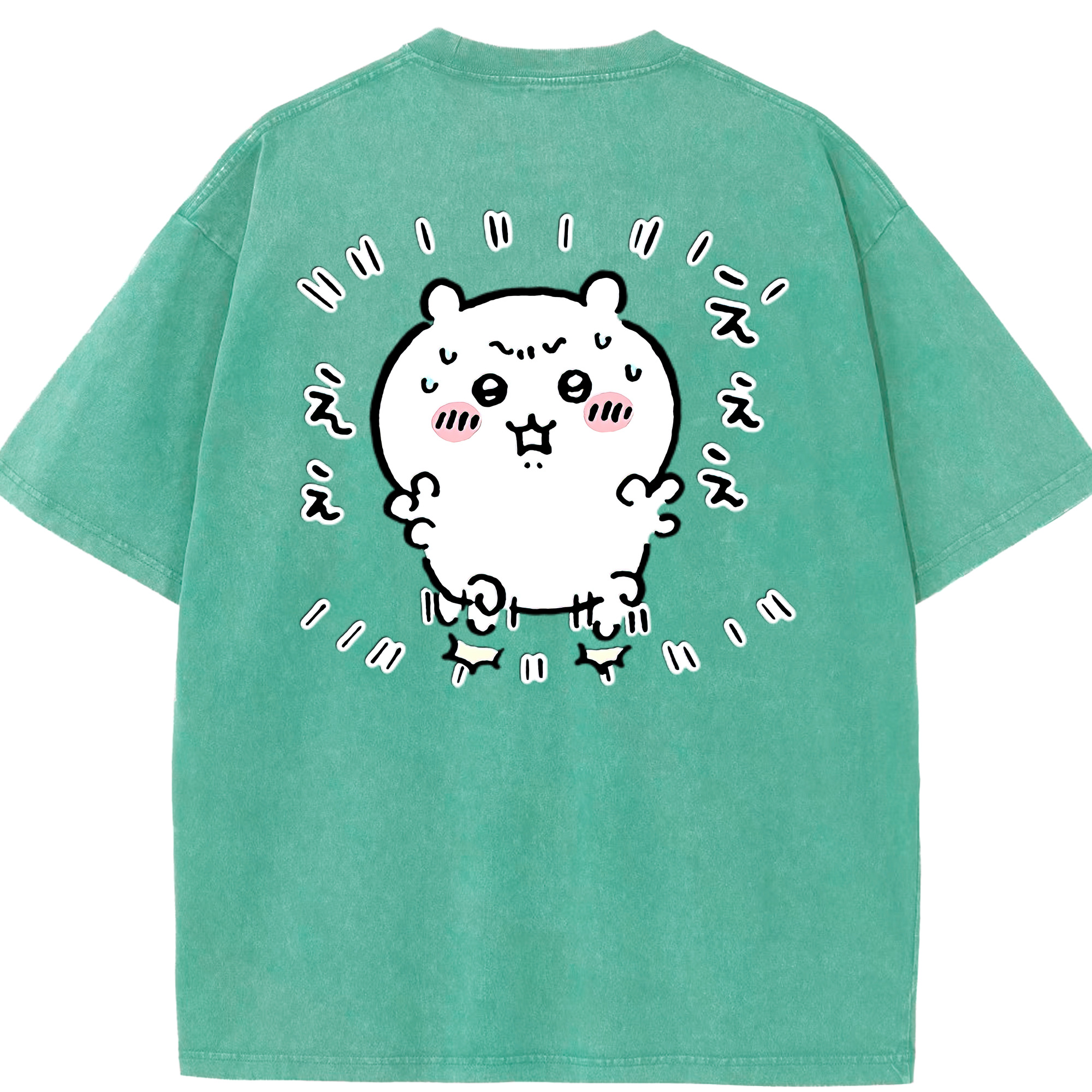 （画像用） ちいかわ ちいかわ Chii-kawa chiikawa 綿100% ヴィンテージ風 半袖Tシャツ（背面プリント）